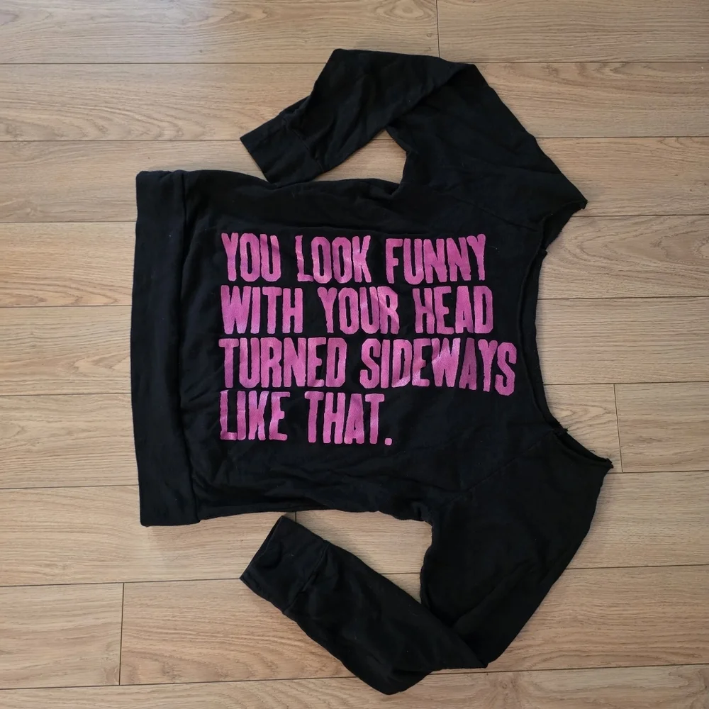 Funny Off The Shoulder Sweater- See Measurements